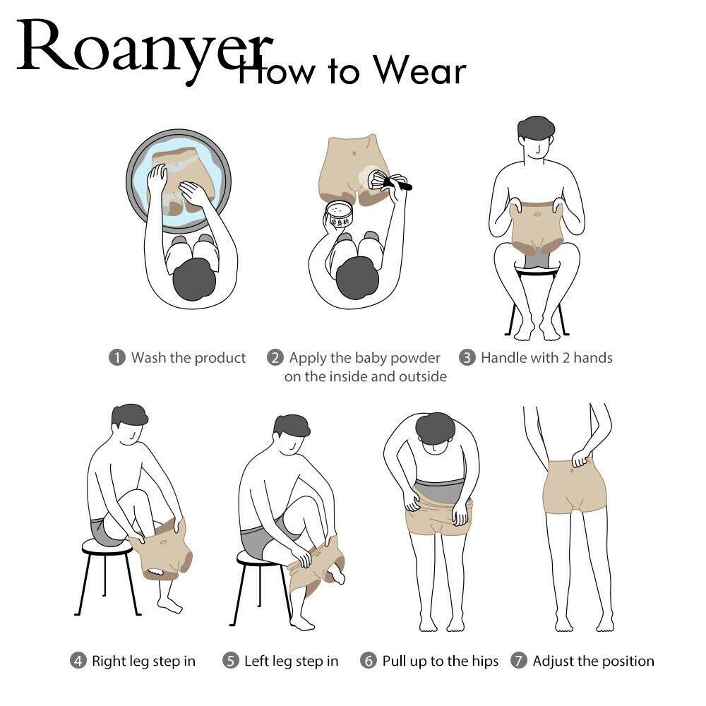 Roanyer Silicone Hip Enhancer Thicken Super Hip Pant Butt Lifte for Crossdresser