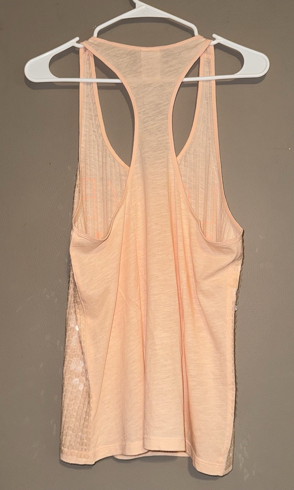 Victoria Secret PINK All Over Print Sequin Tank Top Bling Womens Small NWOT