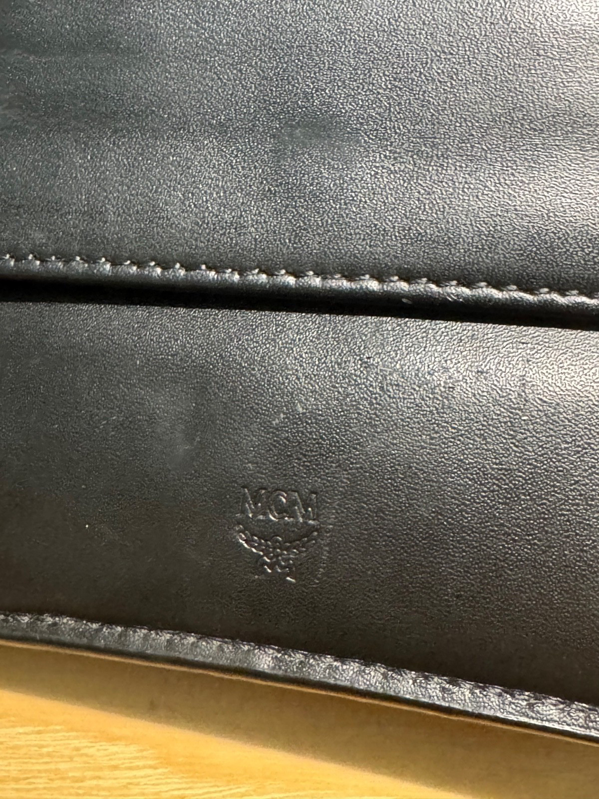 MCM Wallet Purse Card Holder Coin Pocket Leather Pouch Genuine