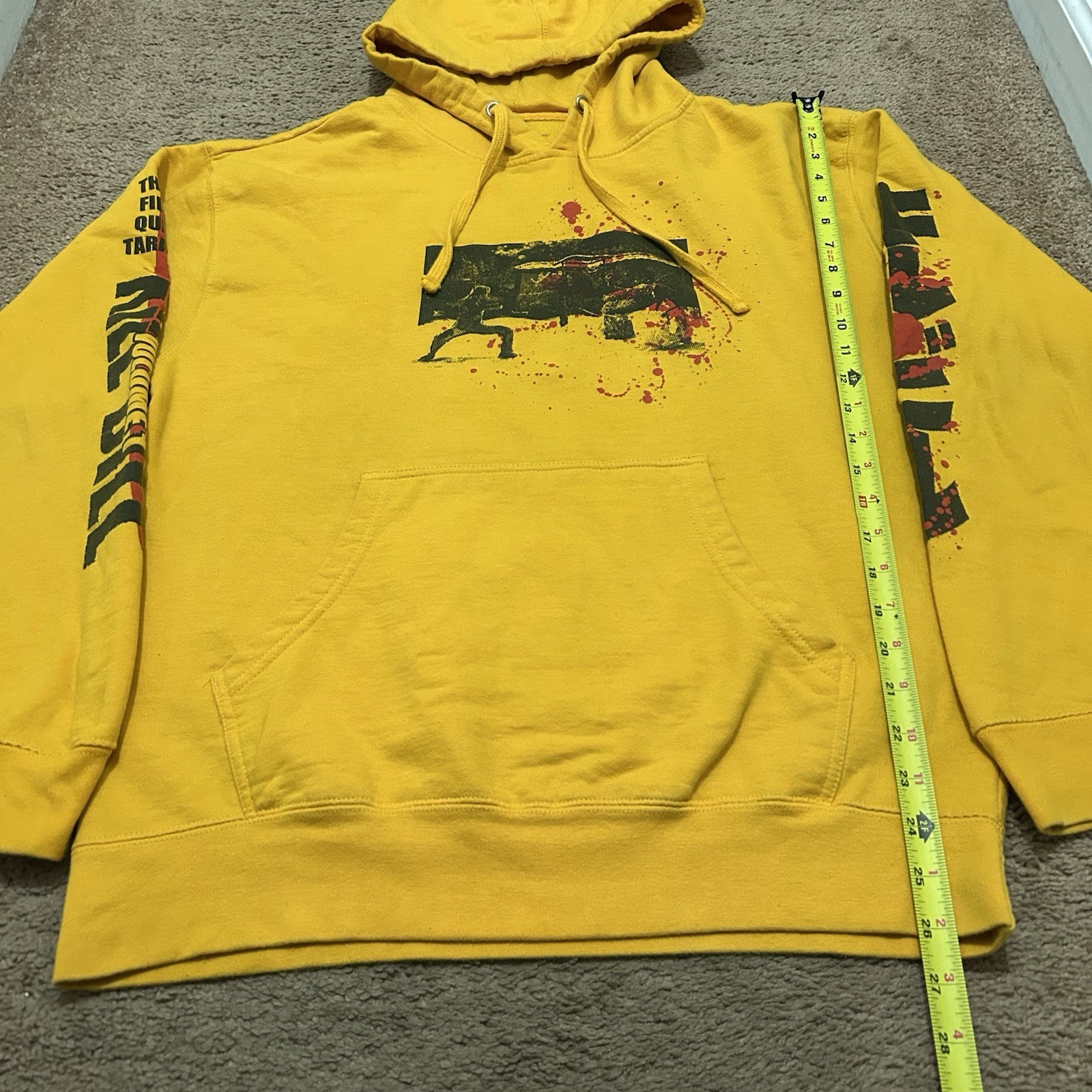 Rucking Fotten Kill Bill Vol 1 Hoodie Yellow Quentin Tarantino Movie L Mens