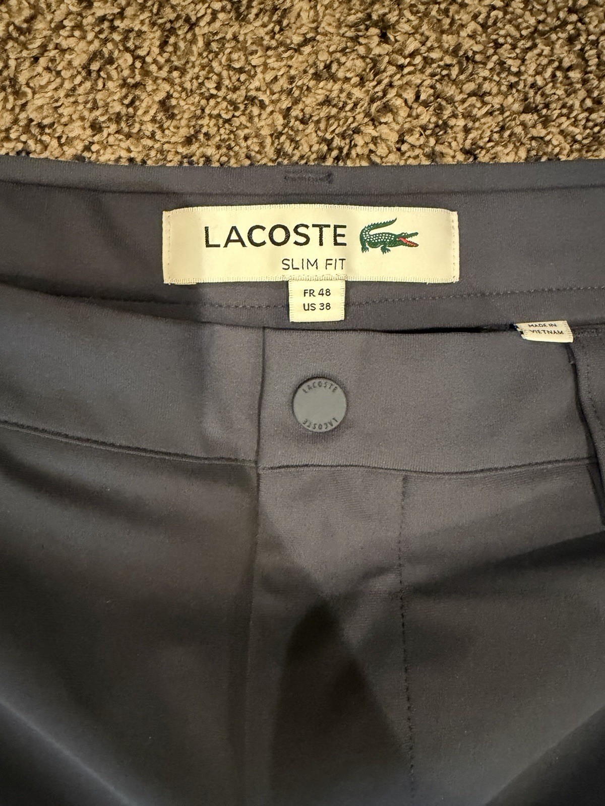 Lacoste Men’s Navy Chino Pants Size 38 Brand New
