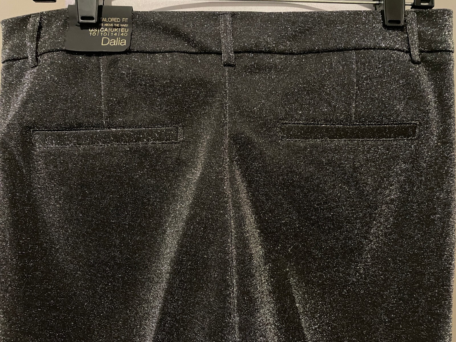 DALIA Womens Black Sparkily Evening Occasion Pants NWT – Sz 10