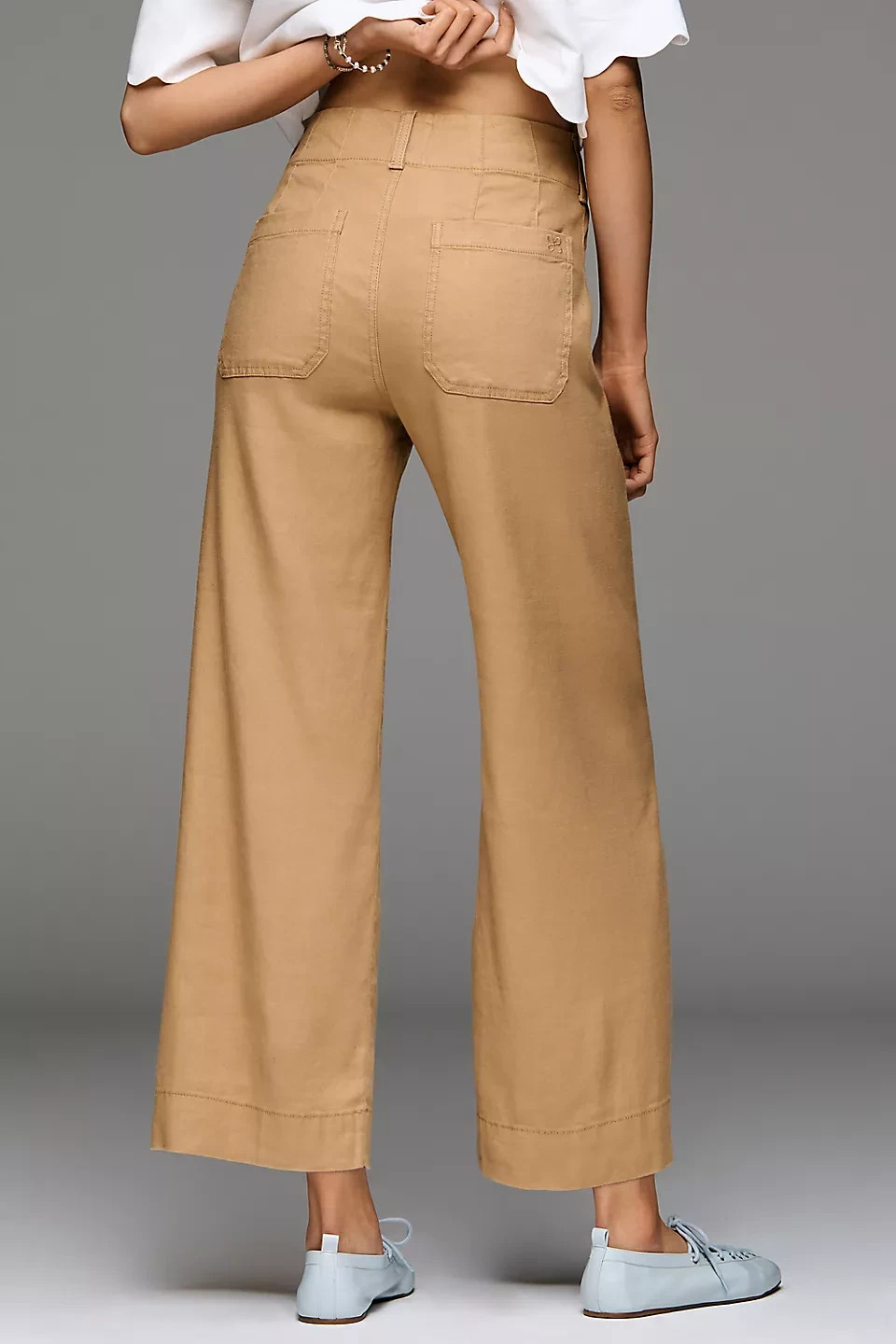Anthropologie – Colette European Linen Stretch Wide Leg Pants