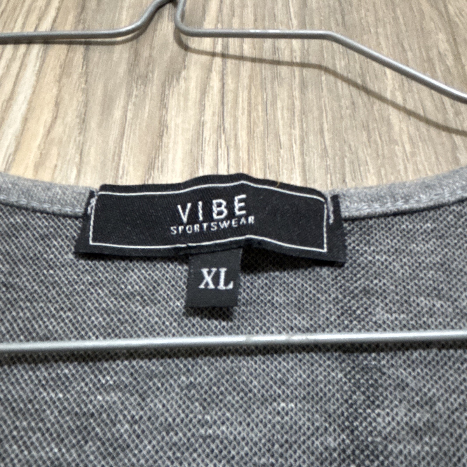 Vibe Sportswear XL Gray/Black Check Knit Bodycon Knee-Length Dress, Short Sleeve