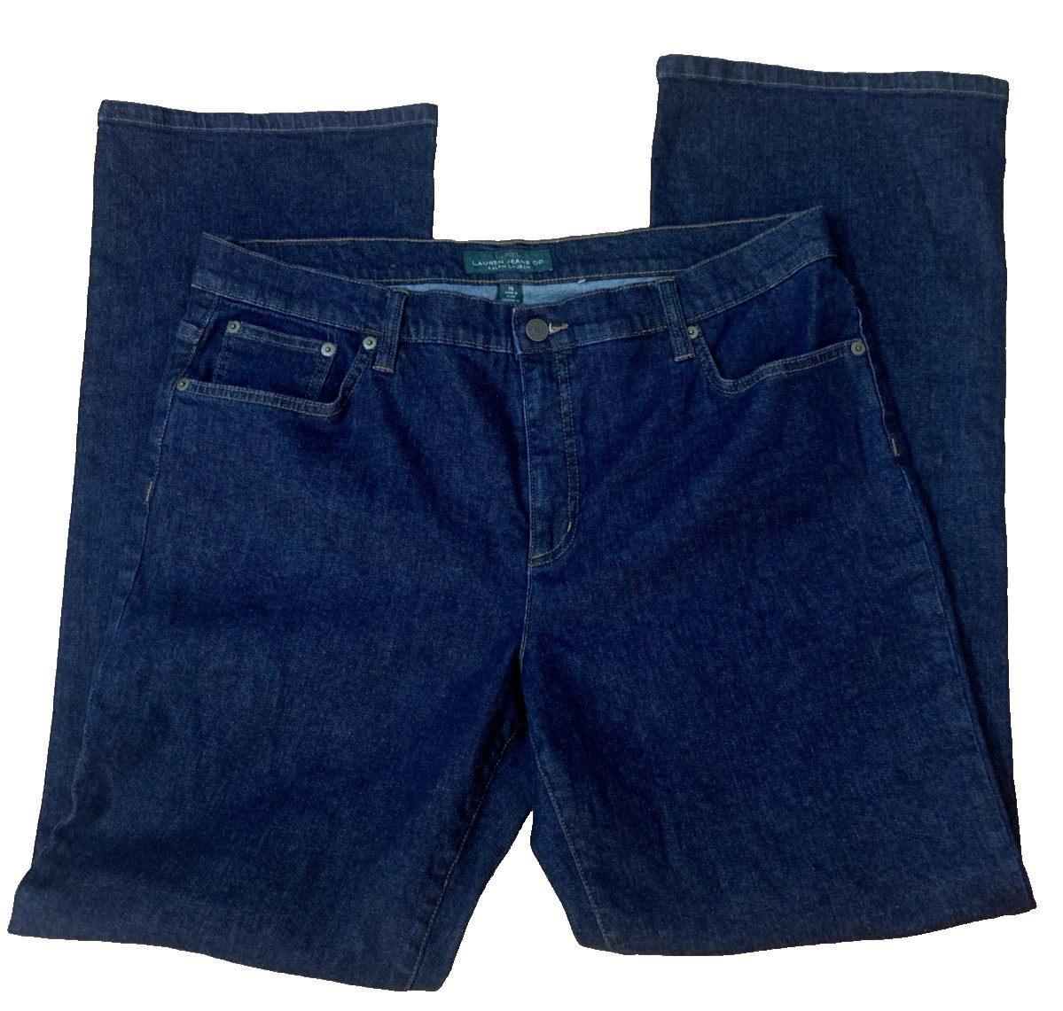 Lauren Jean Co. Denim Jeans Sz 16 Pockets Loops Zipper Button Bootcut