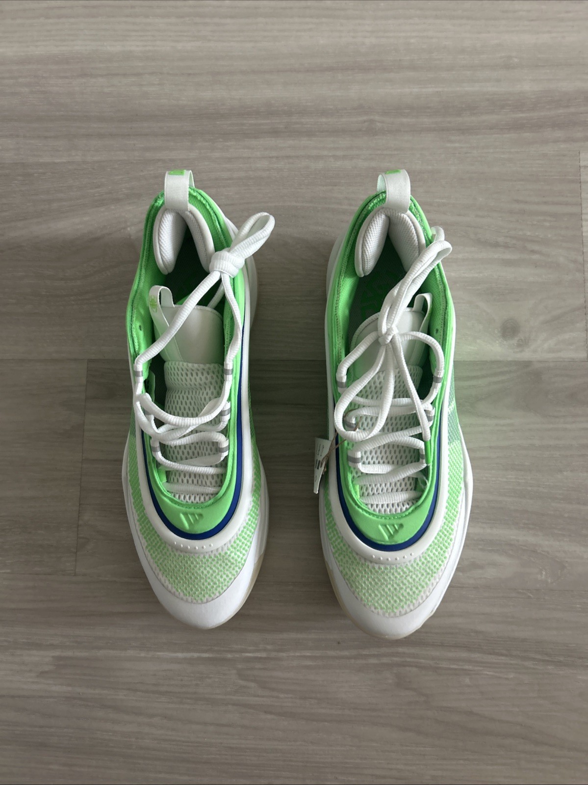 New Adidas DON Size 12 Mens Issue 6 White Green Blue Basketball Sneakers Shoes