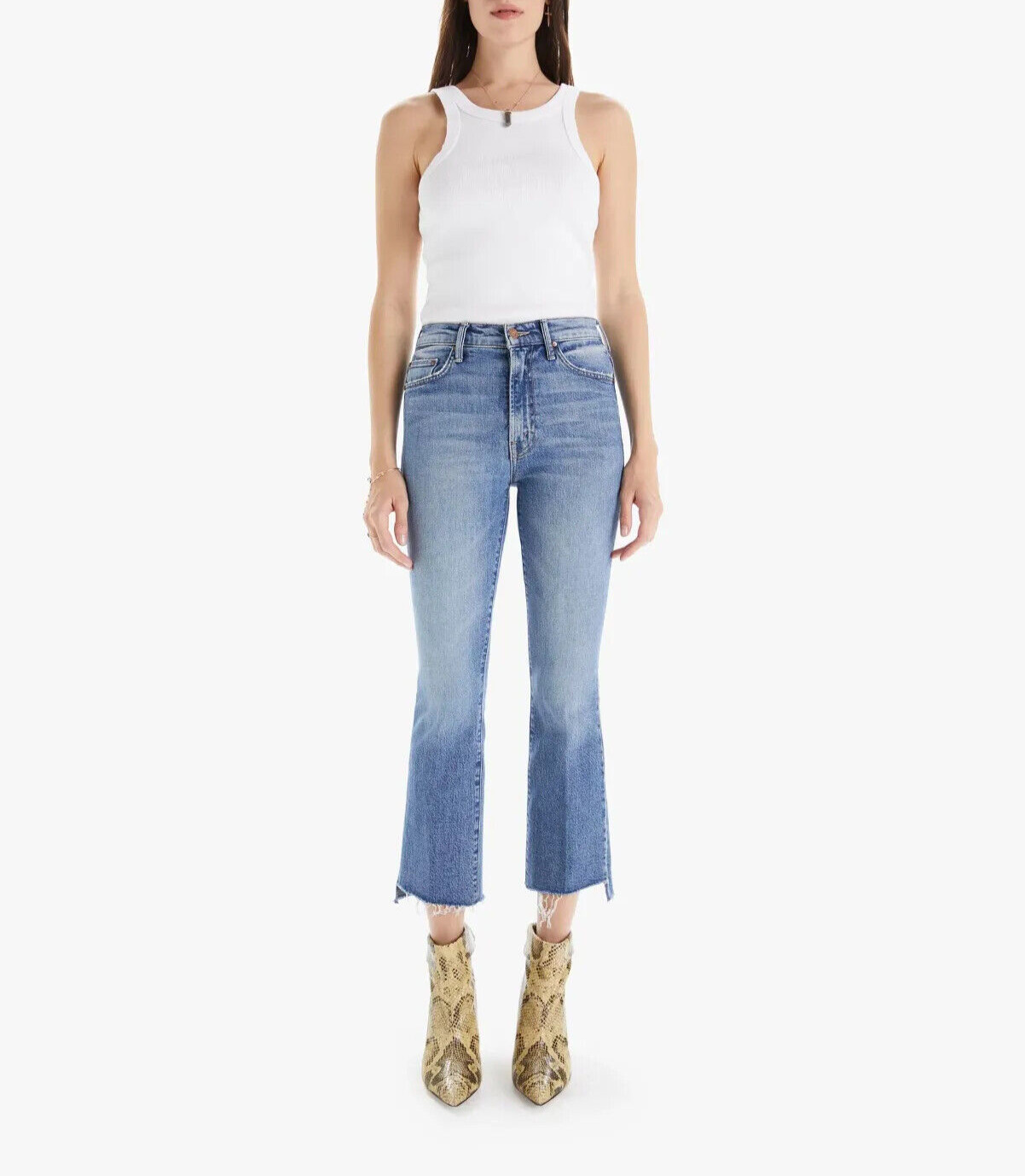 NWT Mother Denim Insider Crop Step Fray in Scenic Route Size 24, 26, 30 $228
