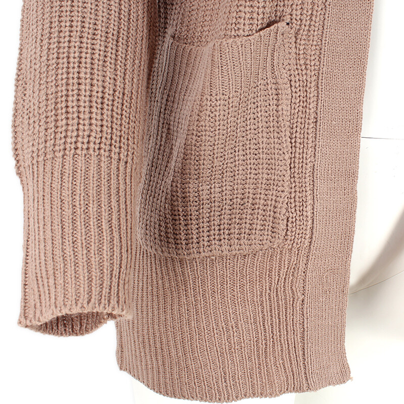 Women’s Open Front Knit Cardigan Sweater with Pockets