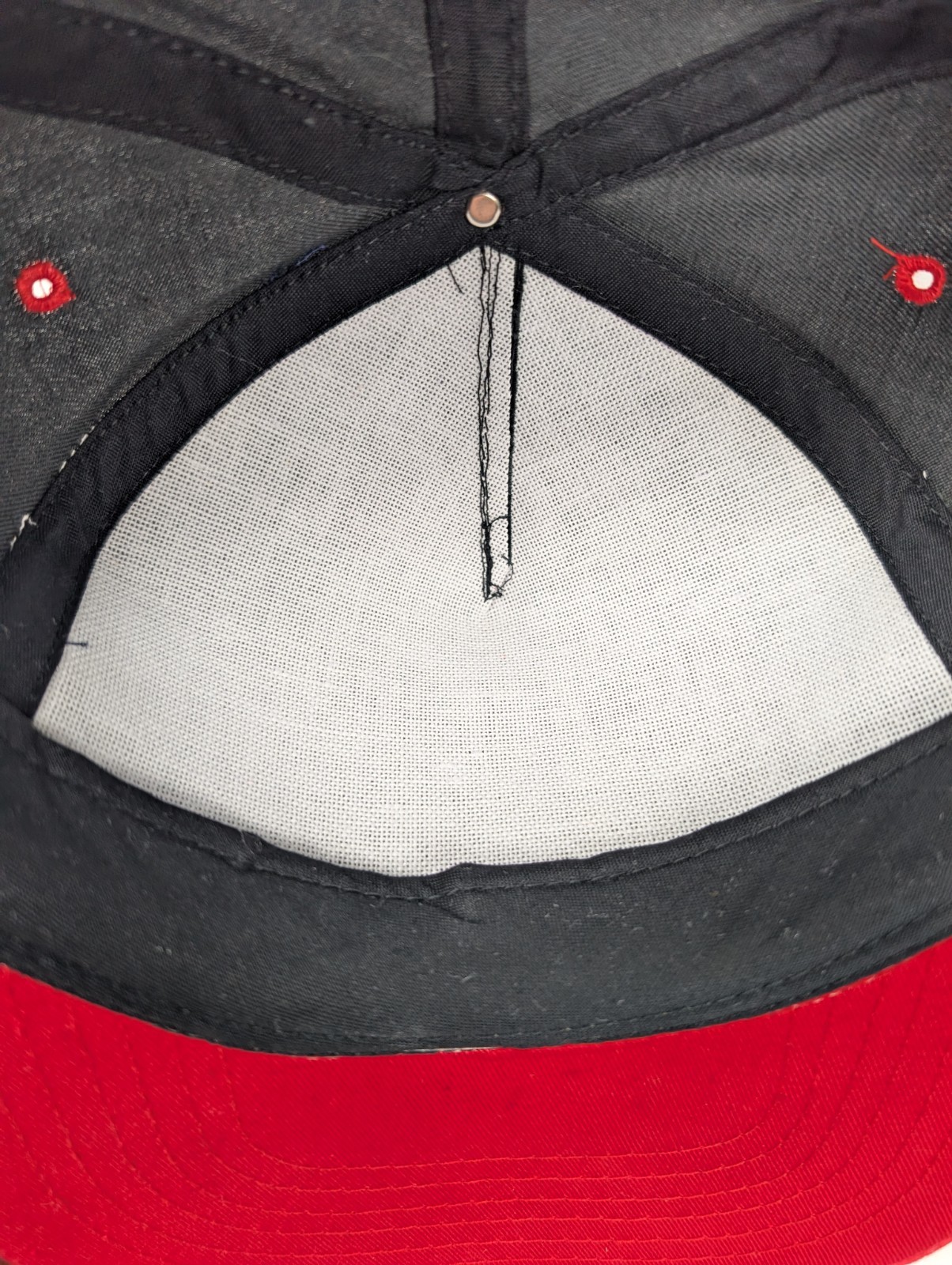 Vintage White Mobile Homes Snapback Hat Black Red Rope Cap Advertising