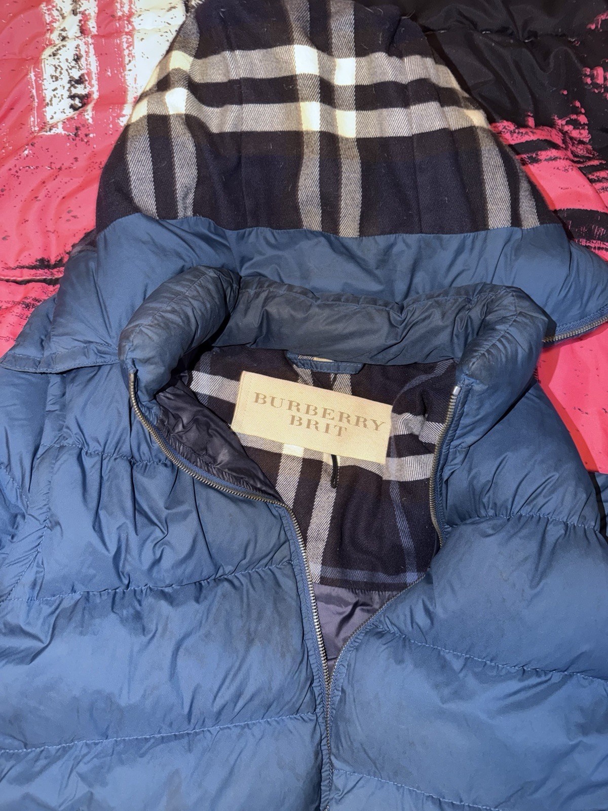Men’ S Burberry Down Jacket Blue Size L