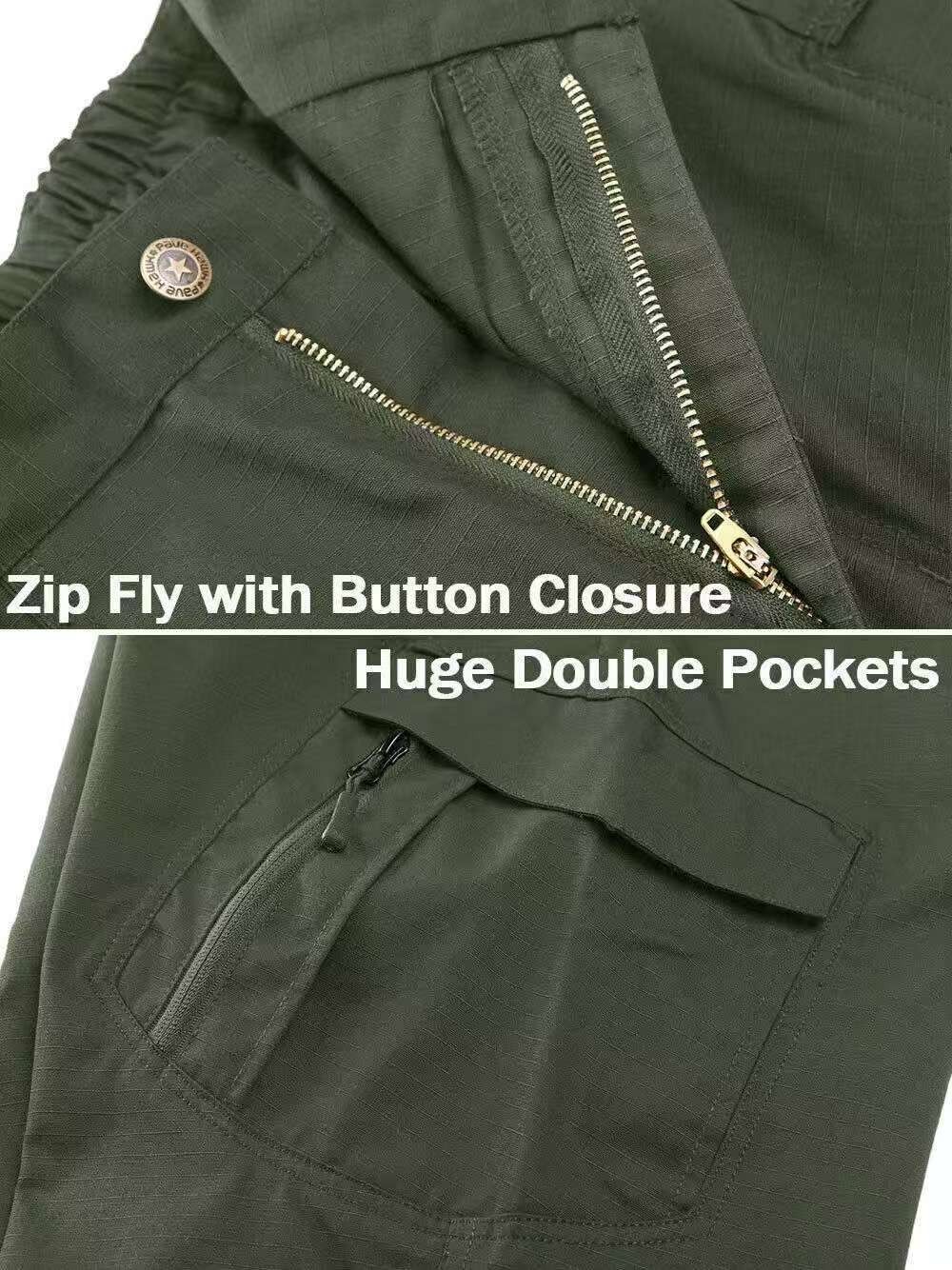 US Men Tactical Cargo Pants Soldier Straight-fit Work Combat Trousers Outdoor