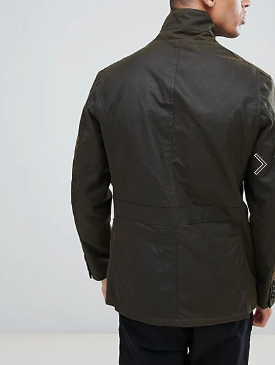 BARBOUR LUTZ Waxed Jacket Olive Rugged Sophistication MSRP$520 British Luxury