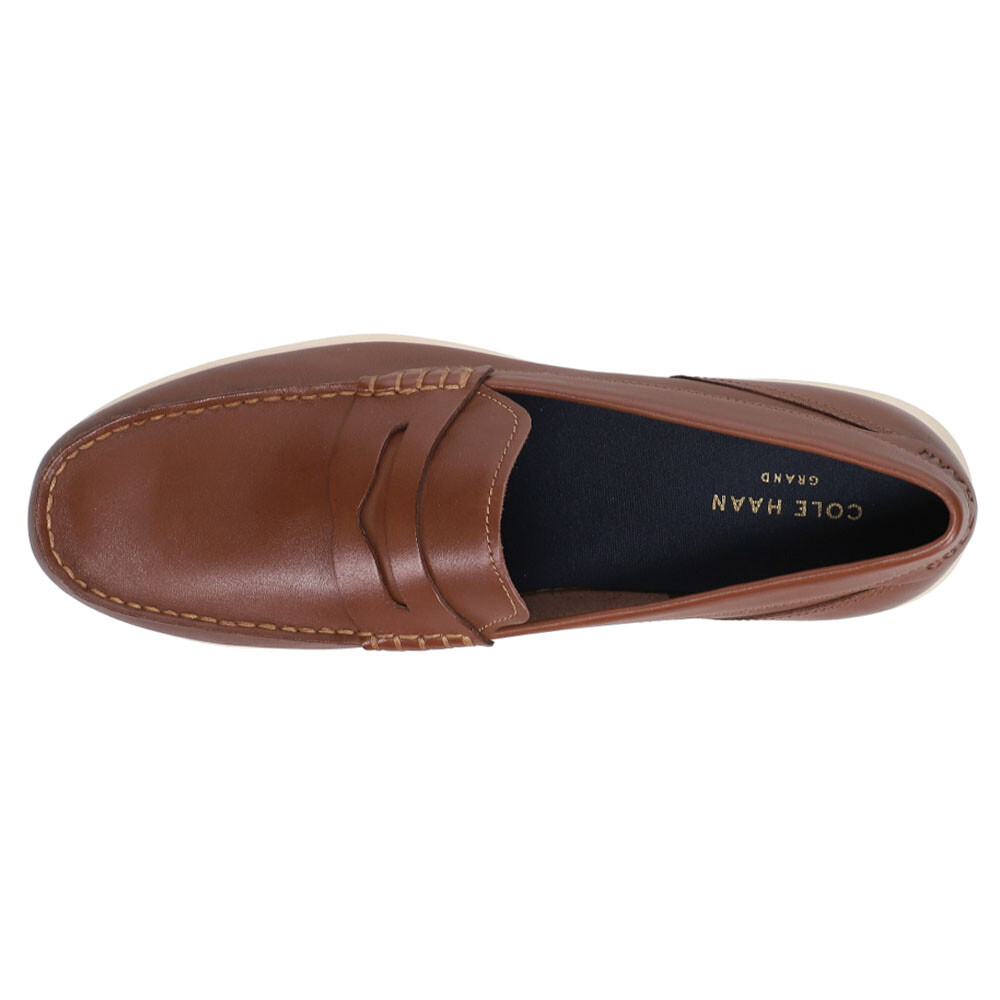 Cole Haan Grand Atlantic Penny Loafer Moc Toe Dress Mens Brown C33028
