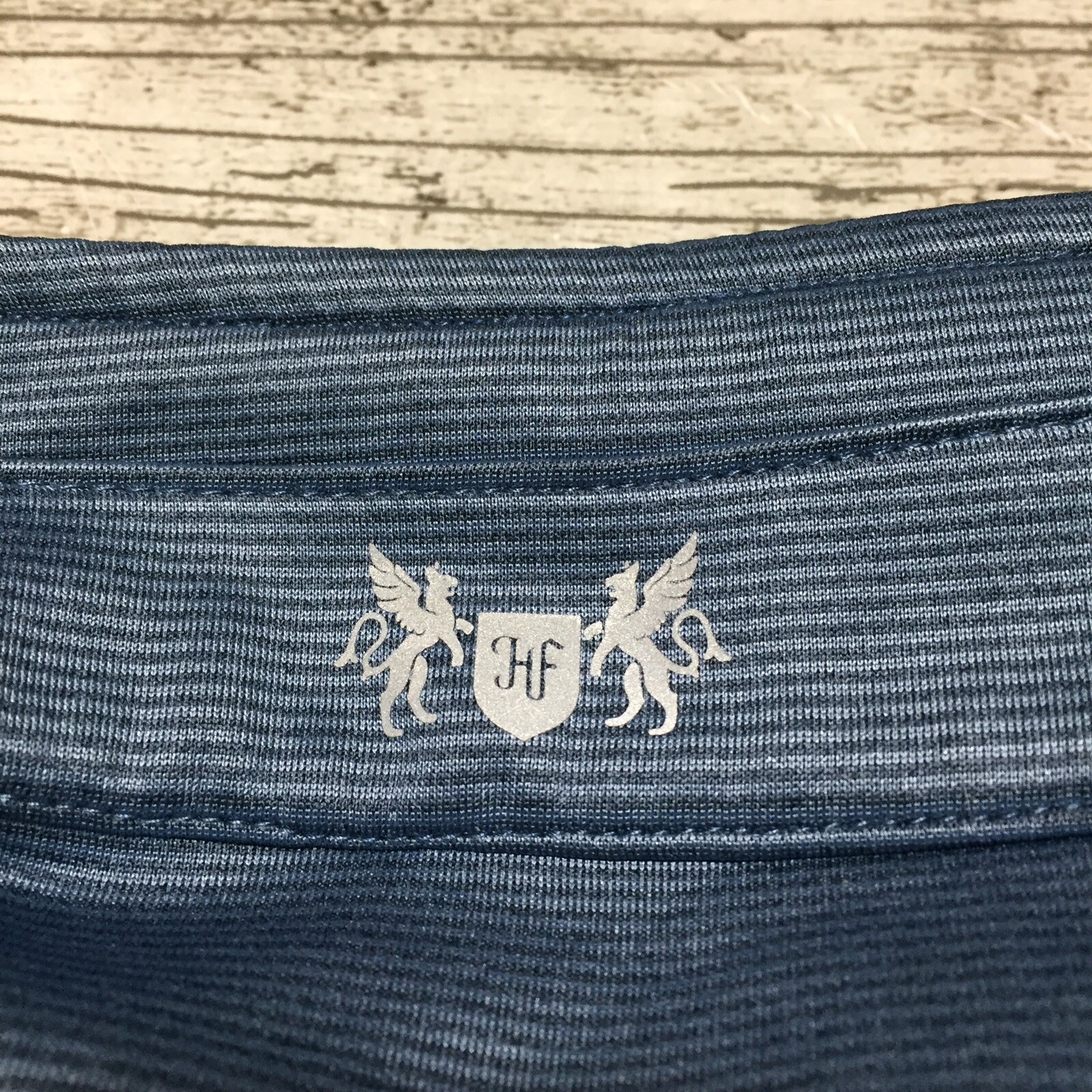Hickey Freeman 1/4 Zip Pullover Men’s M Blue Striped Performance Casual A4