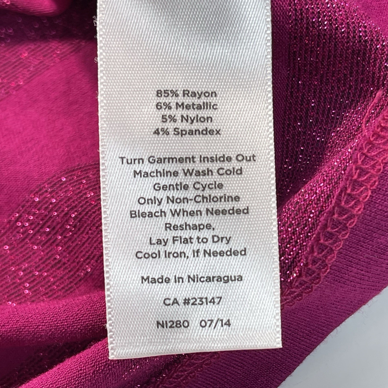 Talbots Long Sleeve Pink Striped Top Solid And Metallic Size Medium