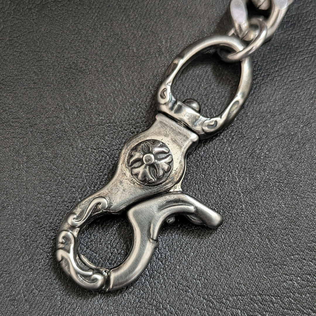 Solid brass Stainless steel Wallet chain Vintage finish Handmade in Japan GLSK