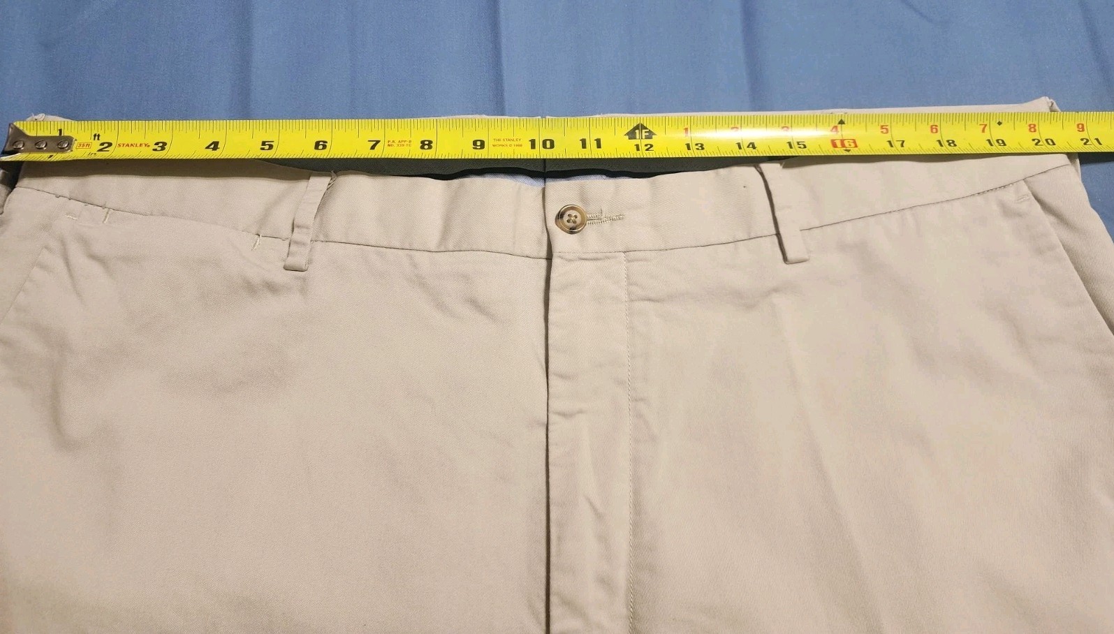 Polo Ralph Lauren Stretch Classic Fit Chino Pants Mens 40×30 Beige Flat Front