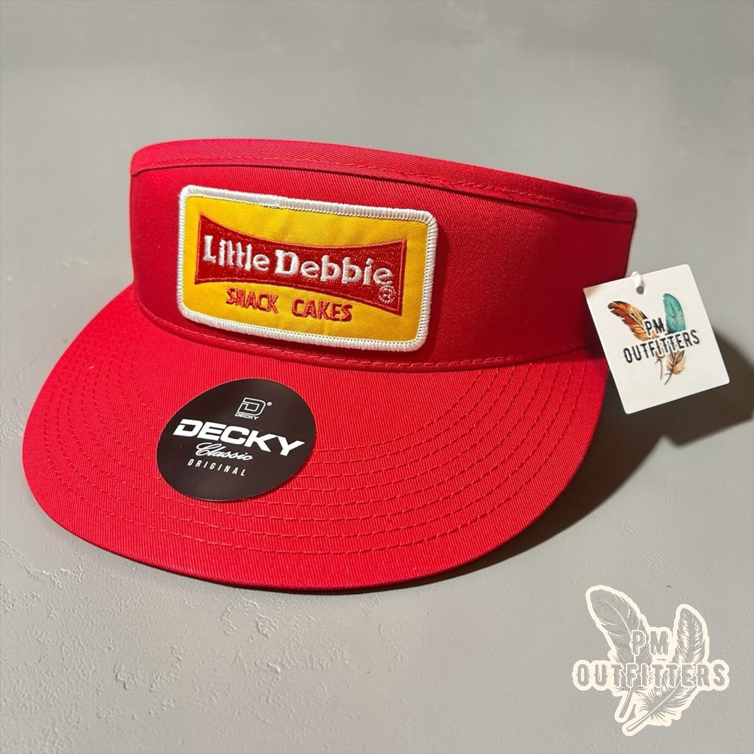 Little Debbie Snack Cakes Visor Decky Red Retro Patch High Crown Nostalgia