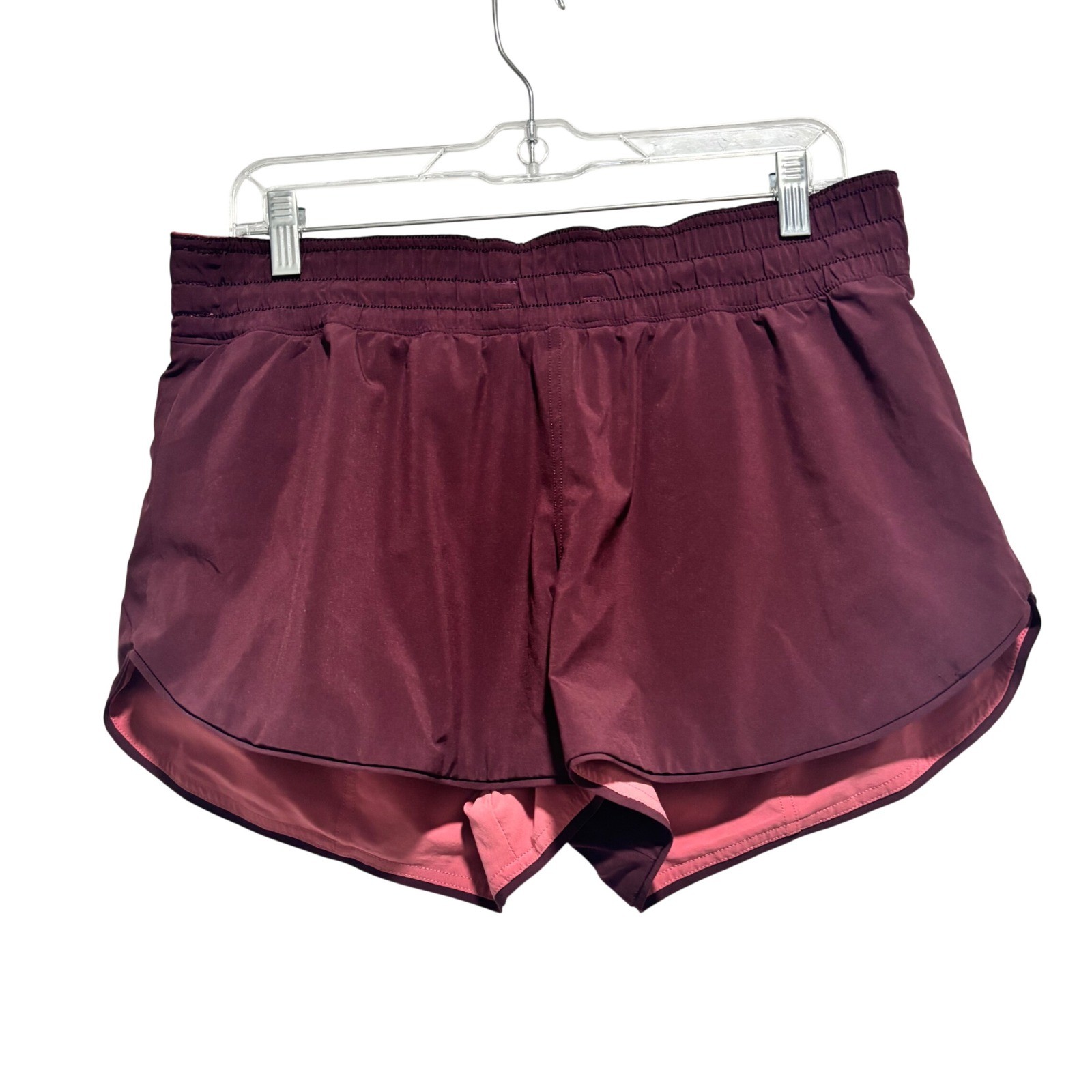 Lululemon Choose a Side Reversible Short Pink Burgundy Womens Size 10 Athletic