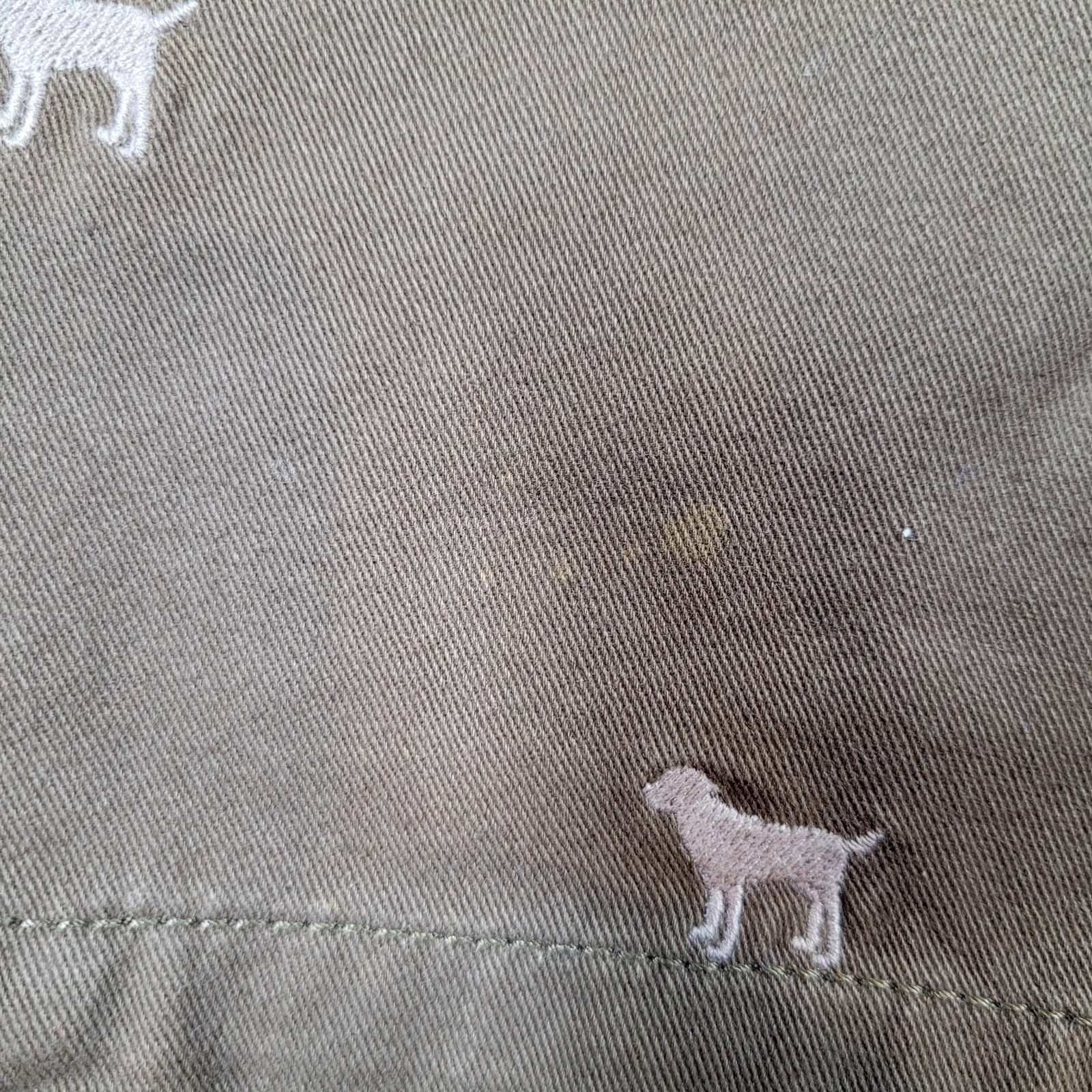 G.H. Bass Mens Brown Embroidered All Over Dog Print 9″ Inseam Shorts Size 36