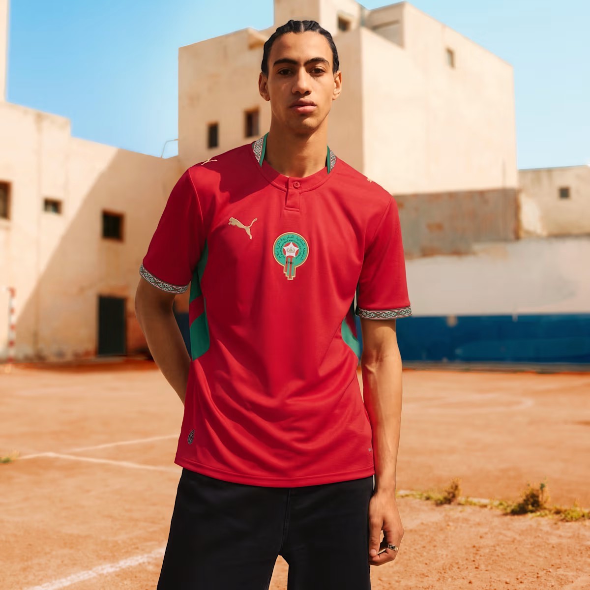 PUMA Morocco 2026 Home Crew Neck Short Sleeve Soccer Jersey Womens Size M 7833