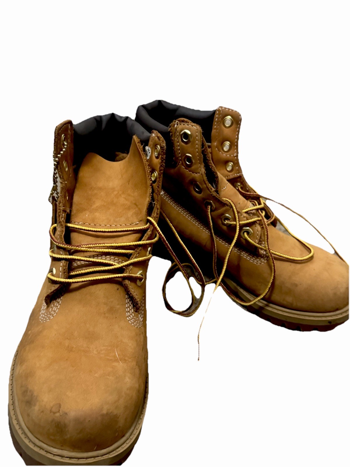 Timberland Men’s Brown Leather Lace-Up Ankle Work Boots Round Toe Pre-Owned