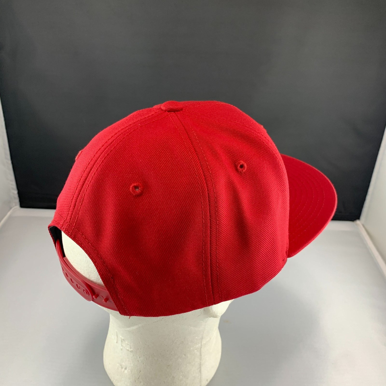 New Decky 6020 Snapback Hat Acrylic Blank Flat Bill High Crown One Size Cardinal