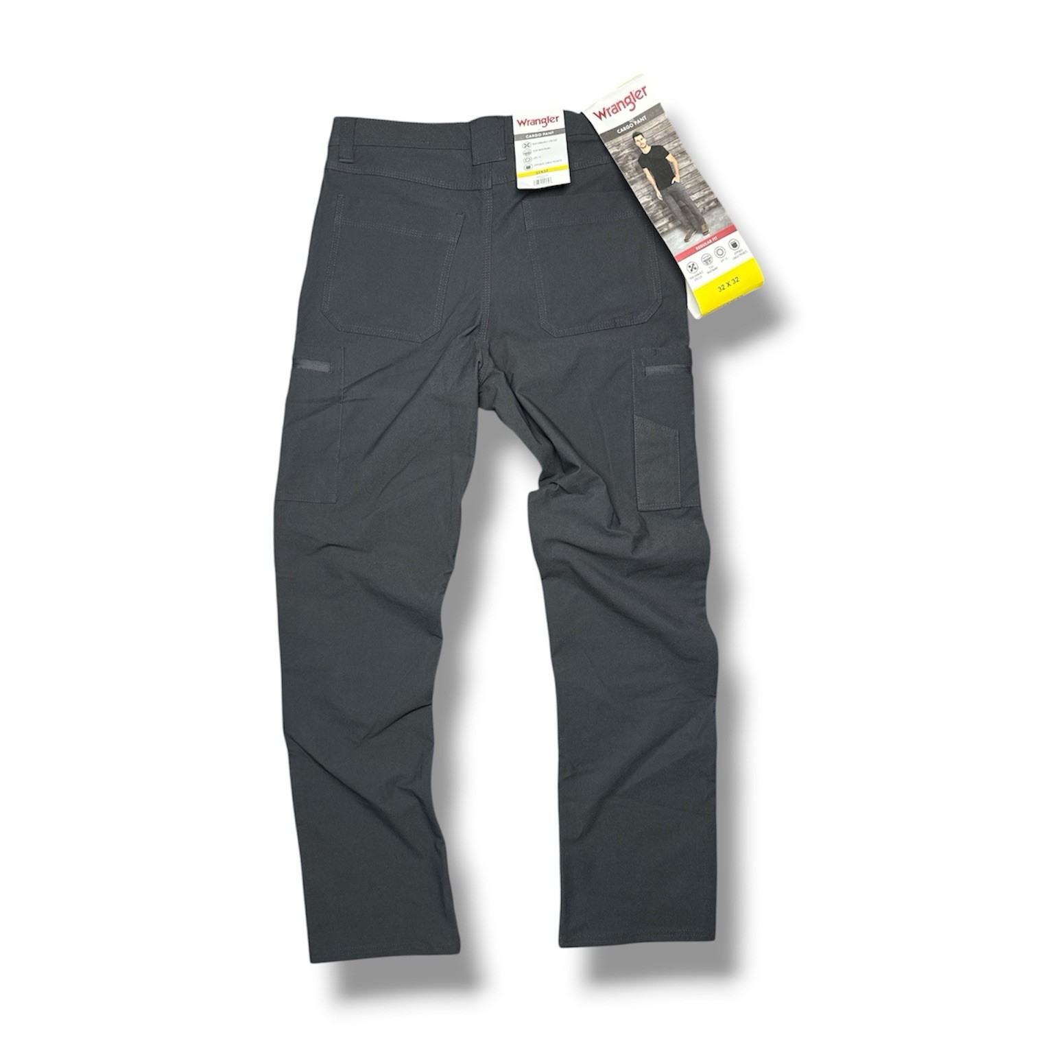 Wrangler Cargo Pants 32×32 Gray Performance Stretch UPF15 Flex Waistband