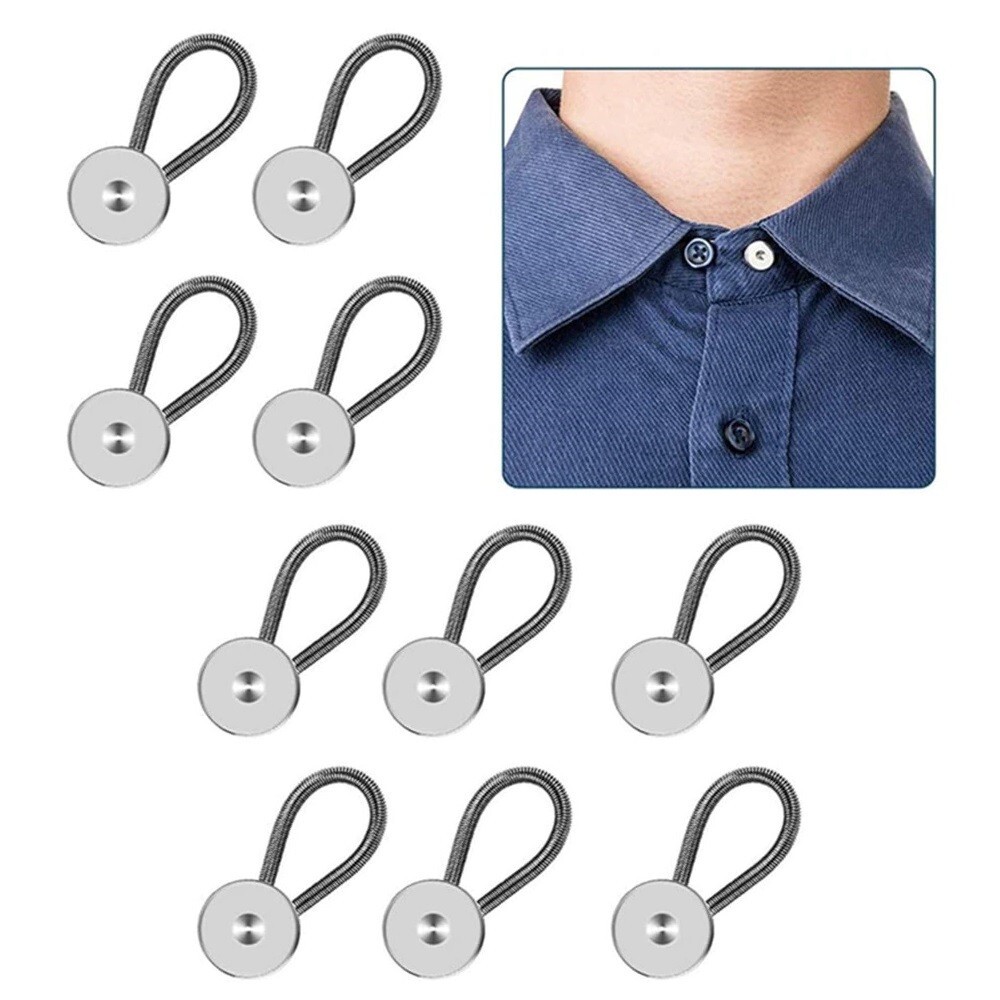 20x Metal Collar Neck Waist Extender Expander Buttons for Men Dress Shirt Pants