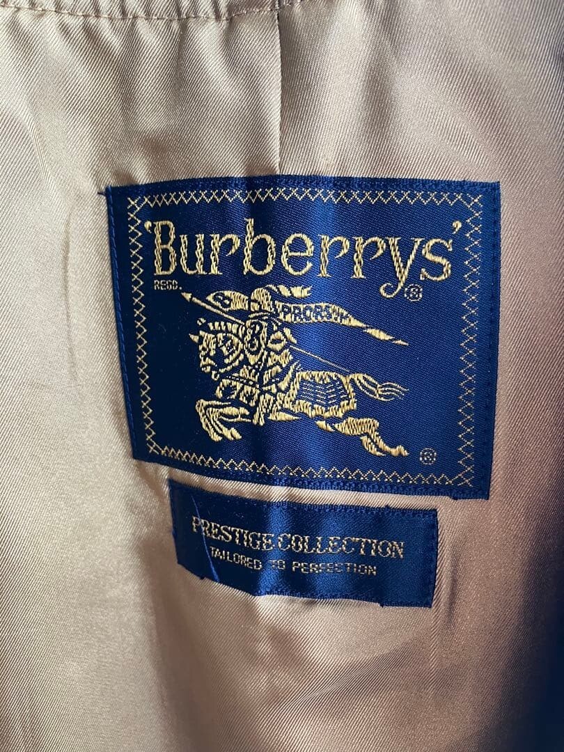 Burberrys Beige Soutien Collar Coat Mens M Nova Check Lined 110cm Chest Auth