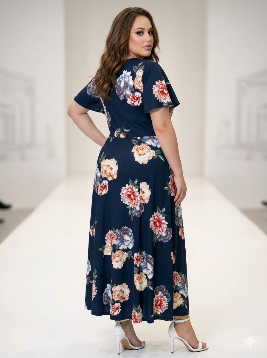 Fortune & Ivy Irene Floral Maxi Dress (Size 2XL)