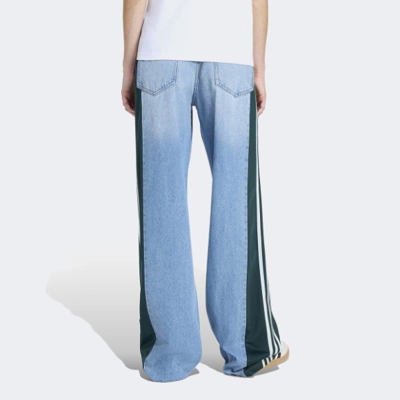 Adidas Denim Firebird Pants Womens – Light Blue / KF2318 / Expedited Shipping
