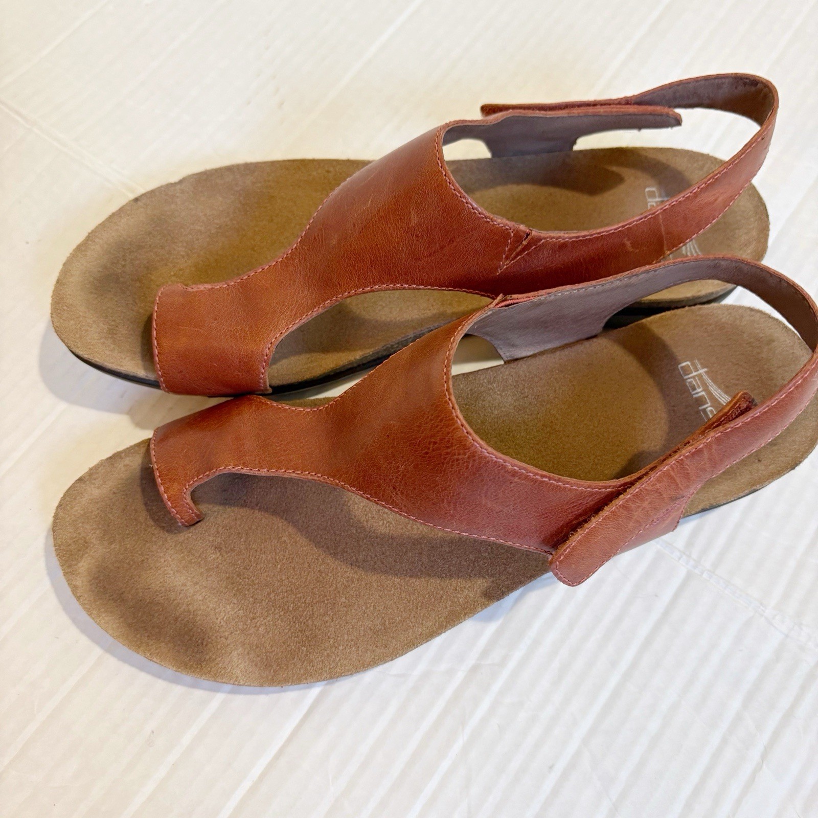 Dankso Women’s Reece Sandal Orange Waxy Burnished Leather Size 10.5 or 11 EU 41