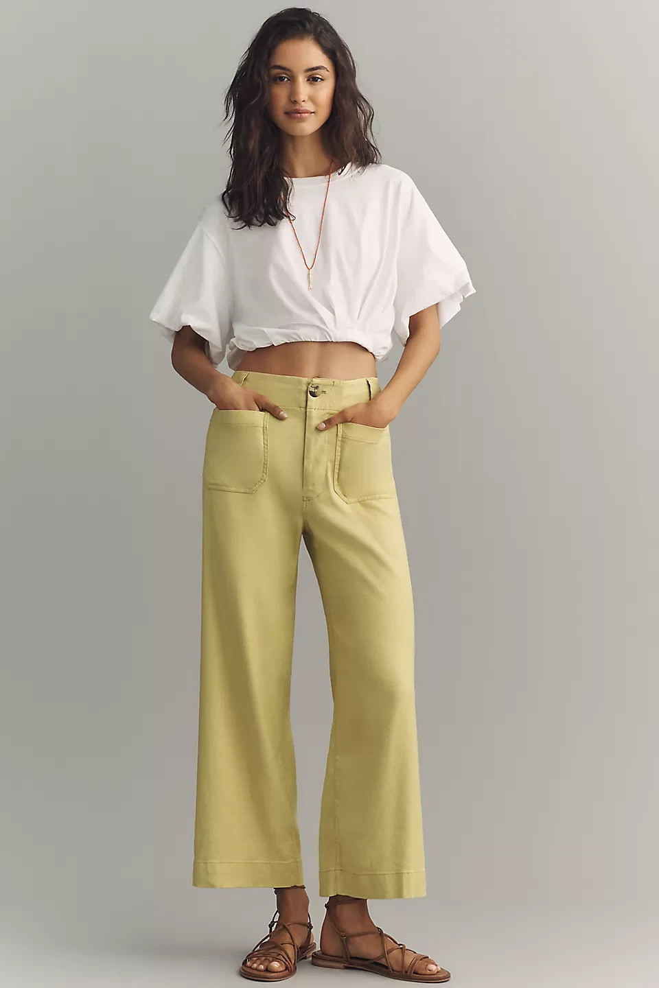 Anthropologie – Colette European Linen Stretch Wide Leg Pants