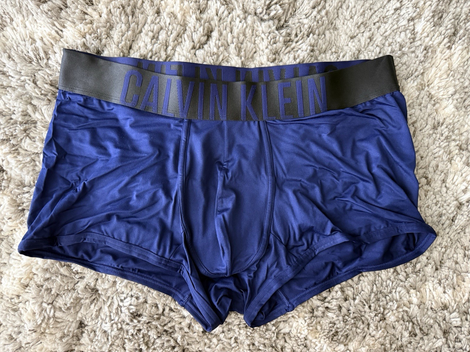 NEW Calvin Klein CK Mens Dark Purple Intense Power Microfiber Trunk Underwear XL