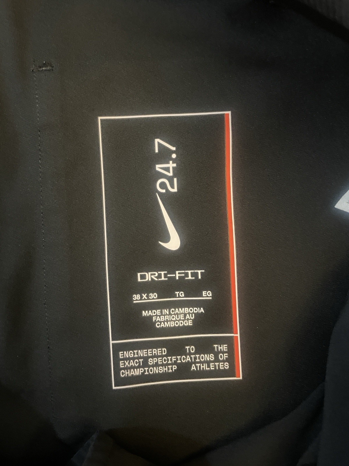 Nike 24/7 Dri-FIT Men’s Black Pants 38×30