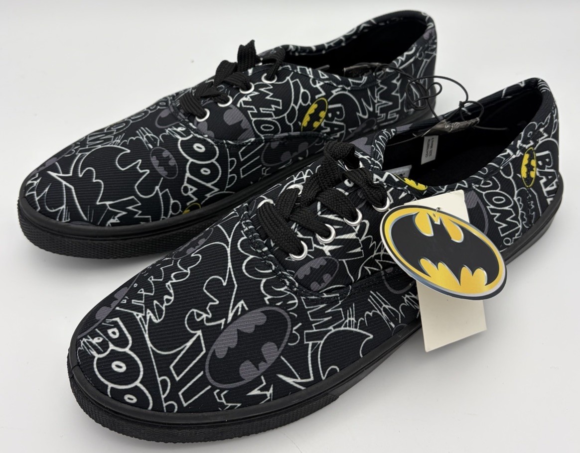 BATMAN – Bioworld DC Comics Canvas Boom Lace Up Shoes Size 9 Men’s