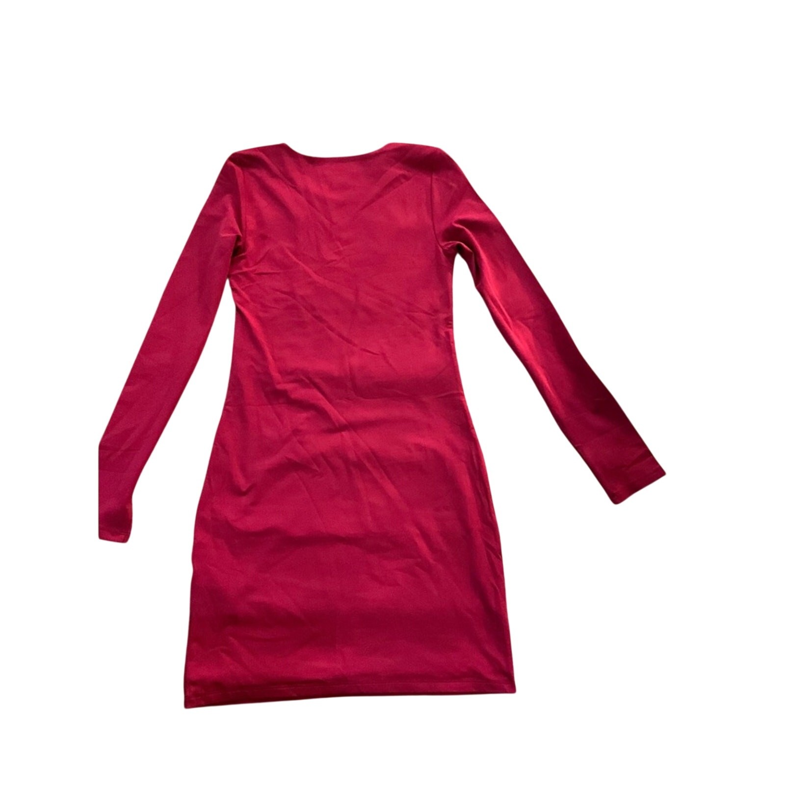 Babaton Aritzia Long Sleeve Bodycon Mini Dress Magenta Size M NWOT SS26
