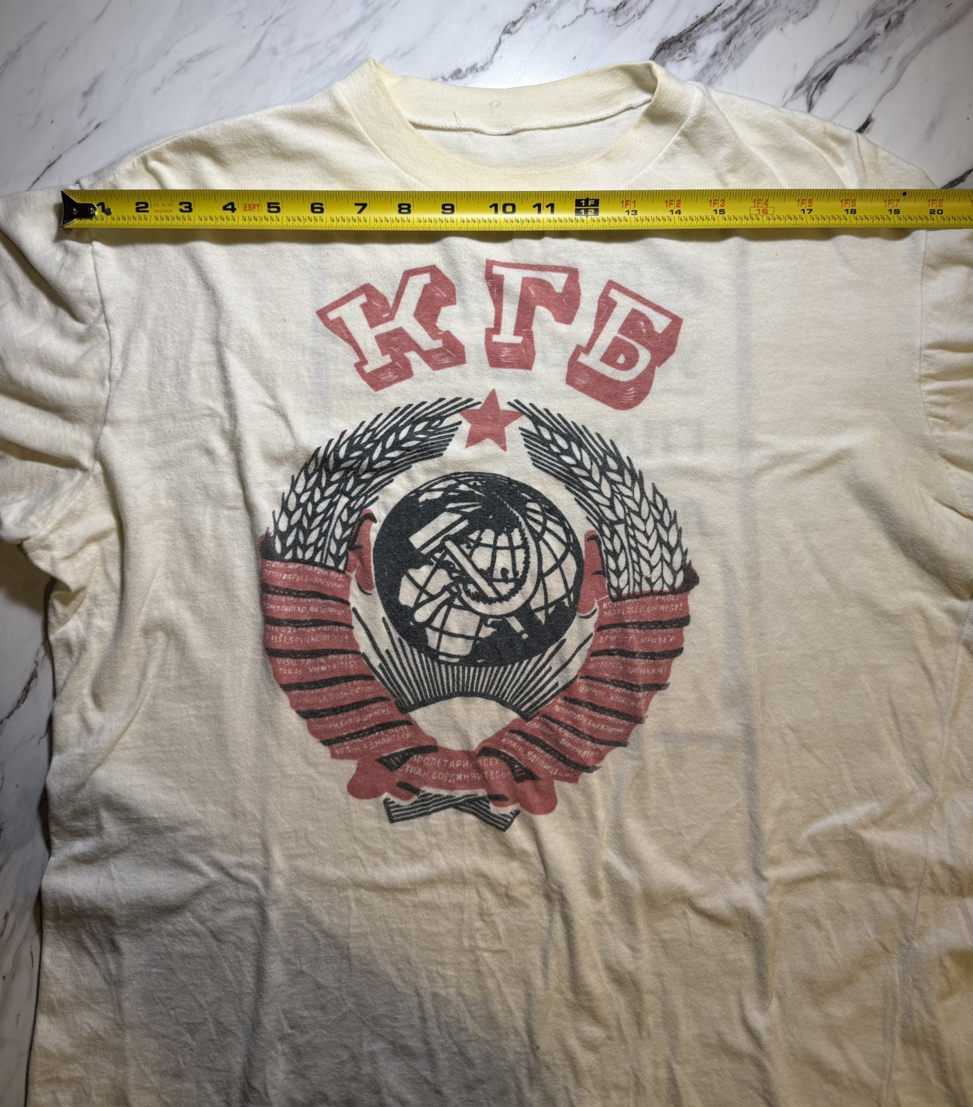 Mega Rare Vintage 80s CCCP Soviet Union USSR KGB Single Stitch T-Shirt