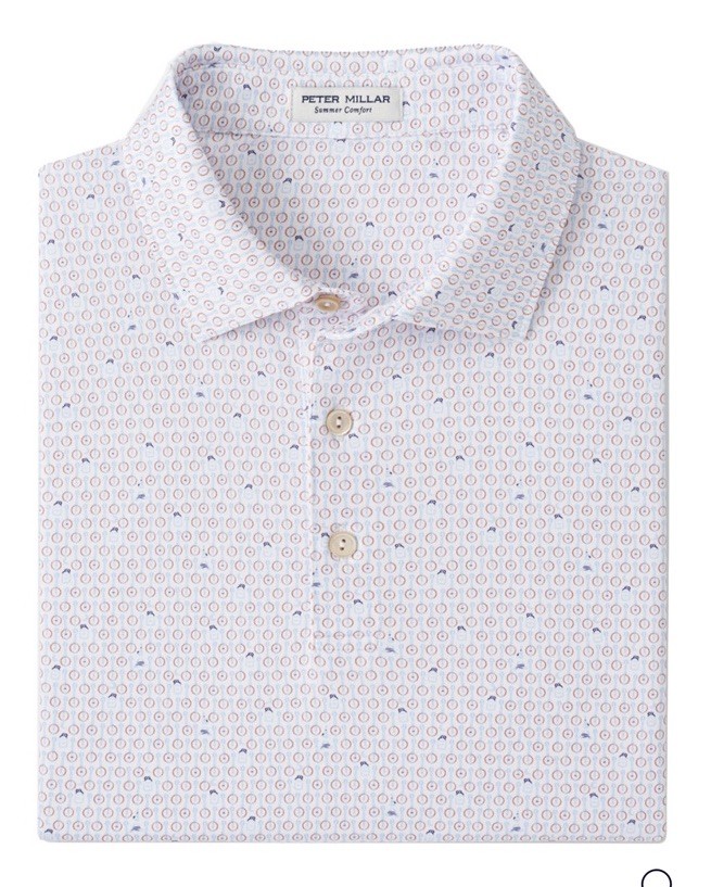 Peter Millar Men’s Large Summer Comfort Still Song Performance Jersey Polo