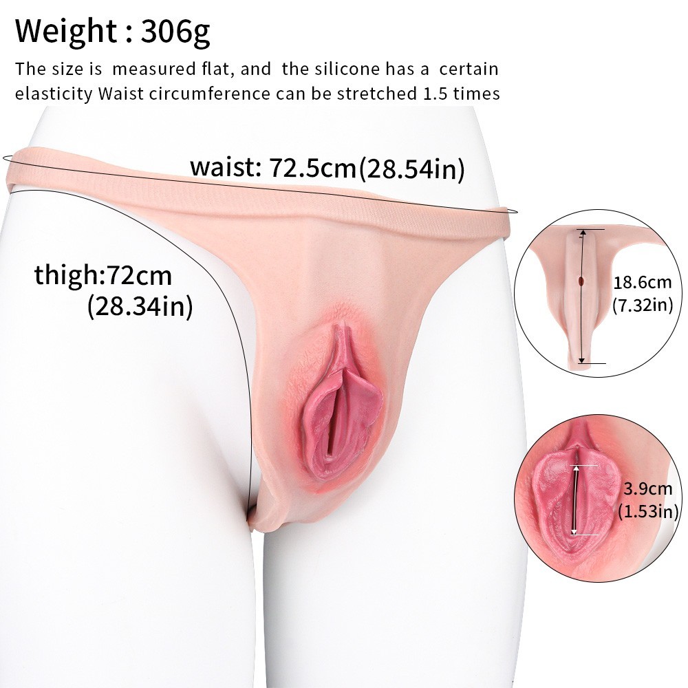 Silicone Fake Vagina Shorts Panty HipShaping Pants For Crossdresser Transgensers