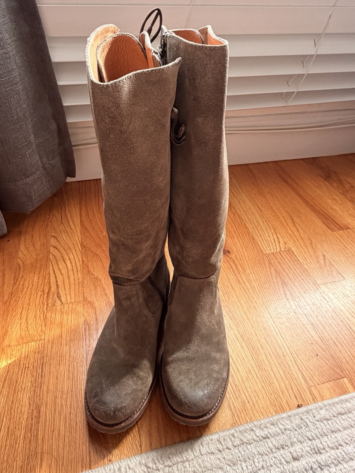 Sofft Sharnell II Water Resistant Suede Knee High Lace-Up/Zipper Boots Gray