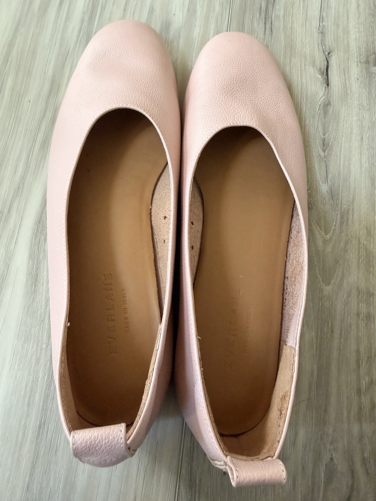 Everlane The Day Flat Blush Pink Leather Ballet Flats Women’s Size 8.5
