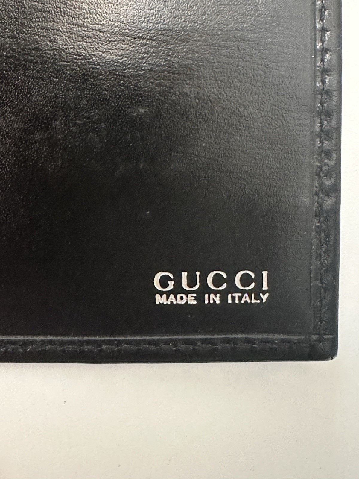 Gucci Black Long Wallet Solid Logo Credit Card Slots Men’s Made in Italy