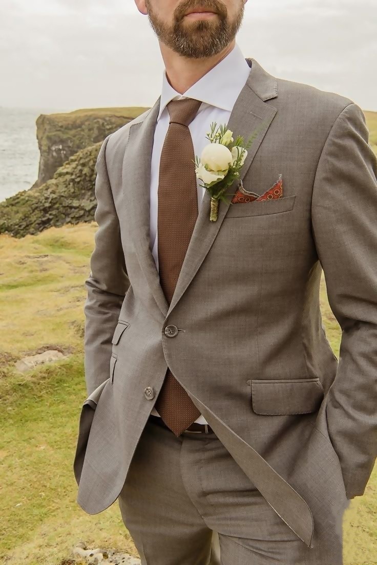 Wedding Groom Men’s 2Pcs Suits Notch Lapel Jacket Multicolor Formal Party Coat