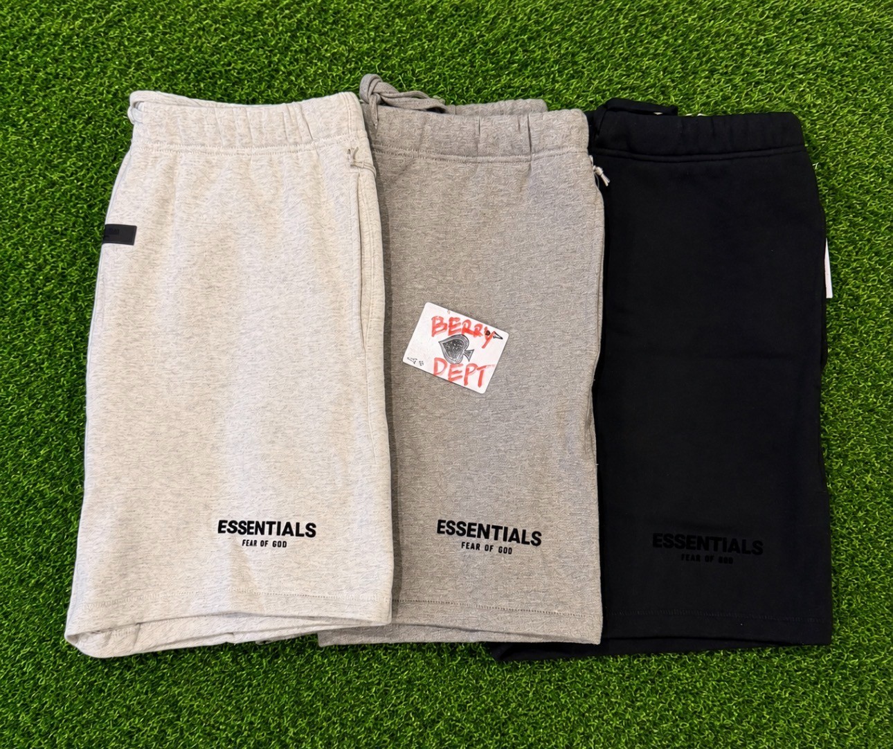 Essentials Fear of God S22 Shorts 3 Pack STRETCH LIMO, LIGHT OAT, DARK OAT