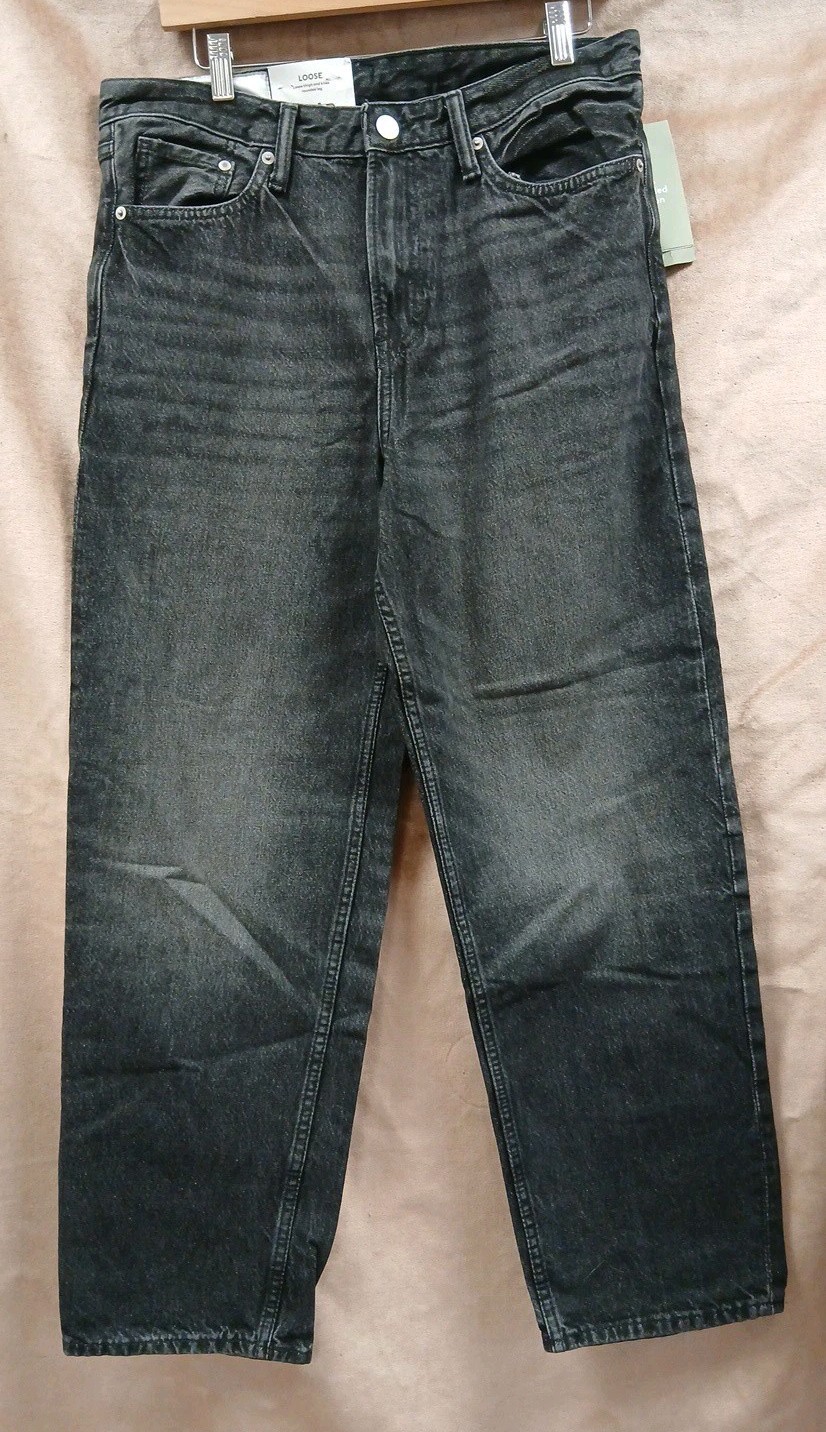 H&M Loose Washed Out Black Jeans 30 X 32 30″ Waist 32″ Leg New With Tags R1