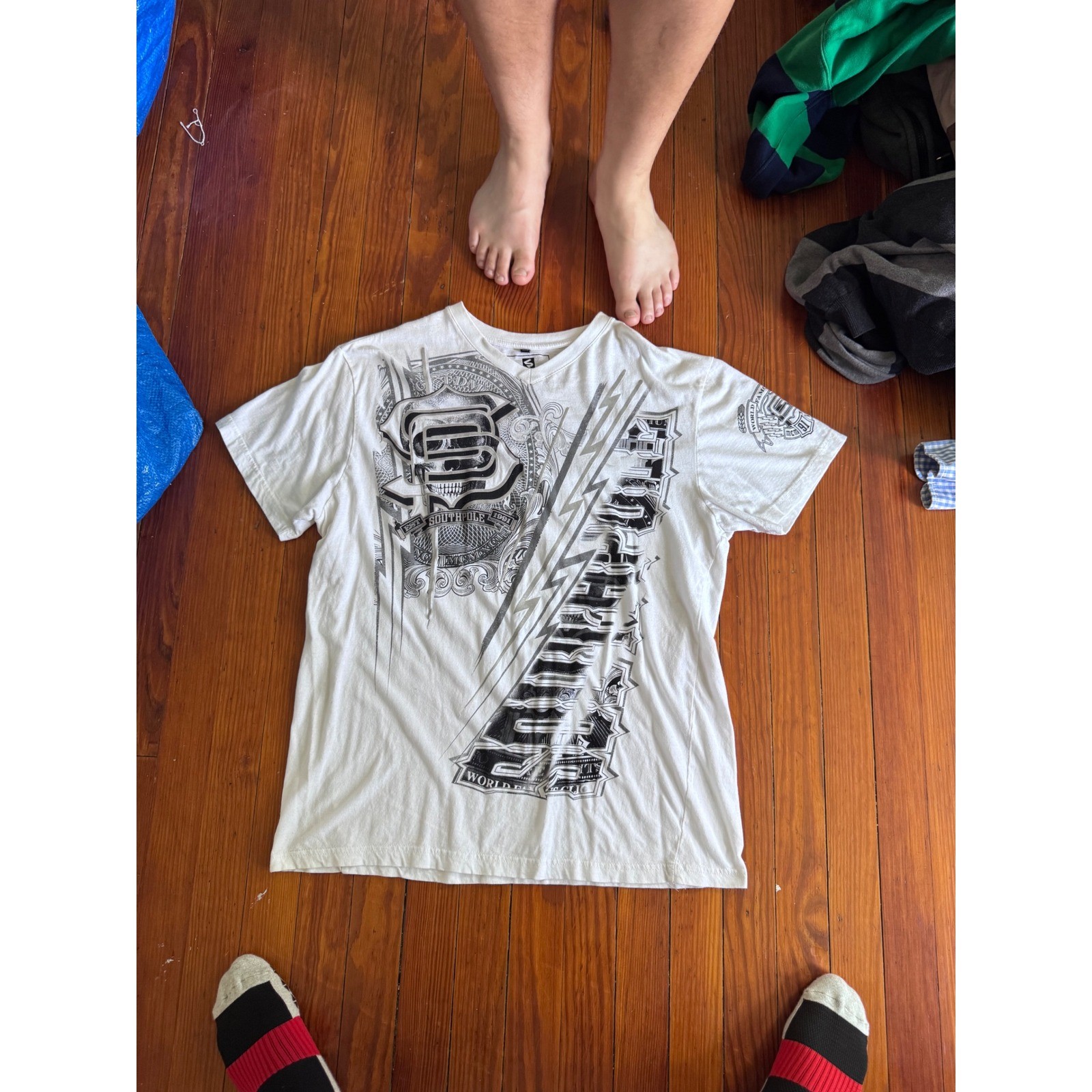 Southpole Mens XXL Graphic T-Shirt Y2K Streetwear Authentic Collection Cotton