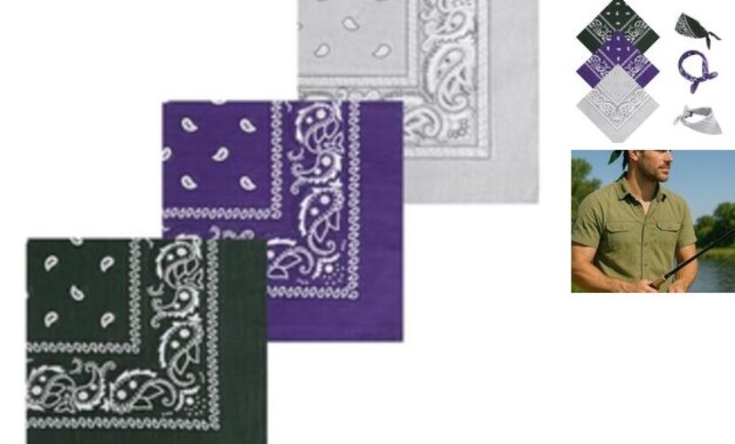 Novelty Paisley Large Bandanas 12 Pack 100% Cotton 22*22in 3 Urban Classic