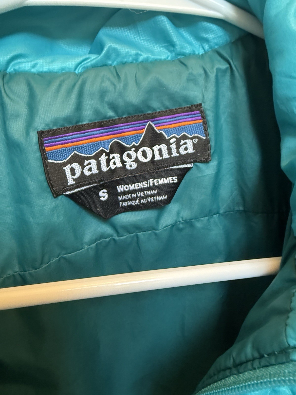 Patagonia Insulated Jacket Womens Small Blue Full Zip Packable Hiking Outdoor